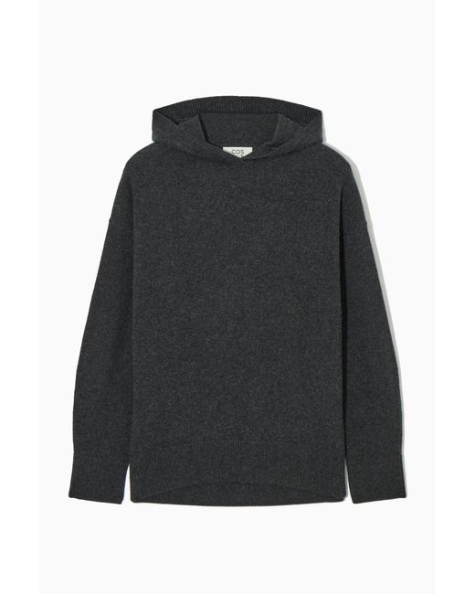 COS Black Pure Cashmere Hoodie