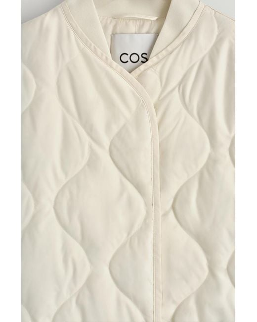 COS Natural Oversized Quilted Jacket