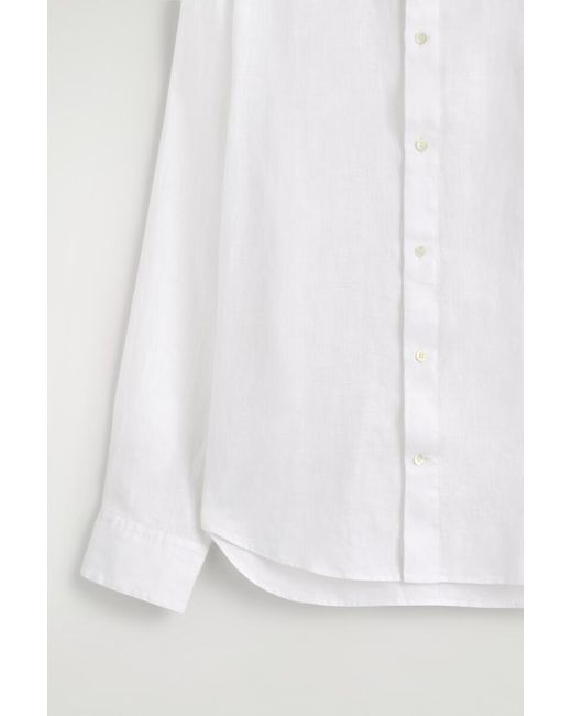 COS White Wide Oversized Cotton Oxford Shirt for men