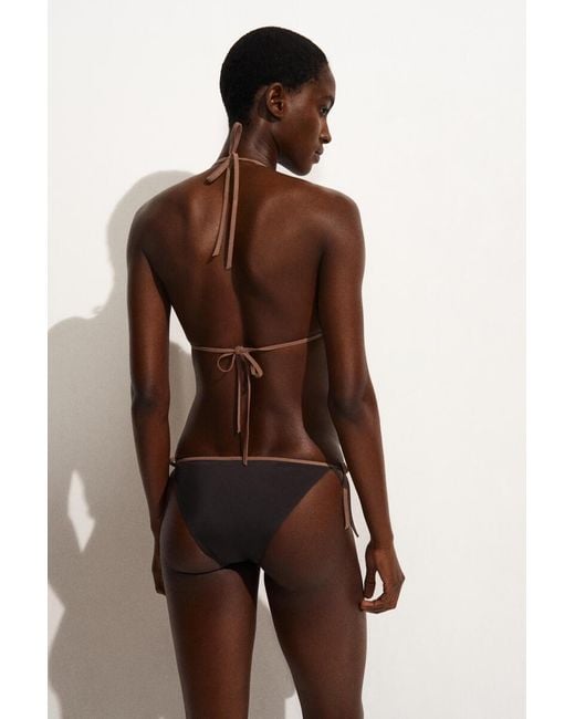 COS Brown Contrast-Trimmed Tie-Side Bikini Briefs