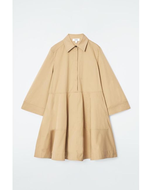 COS Natural Cotton Utility Shirt Dress