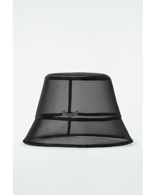 COS Black Mesh Bucket Hat