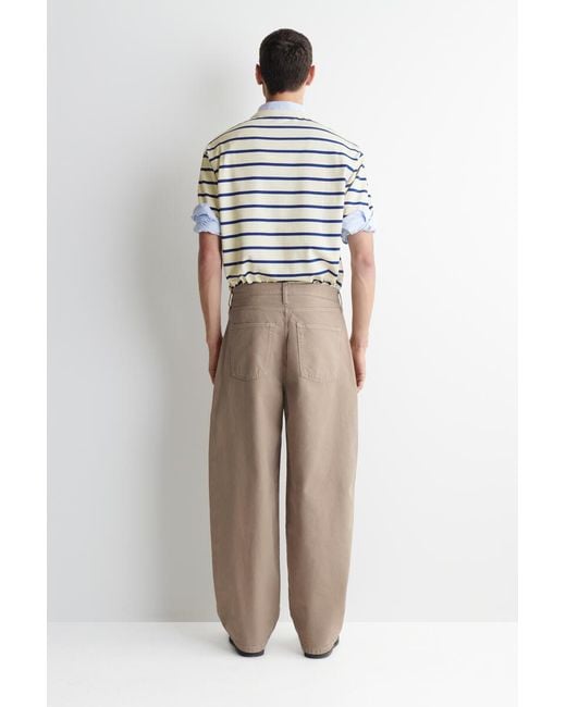 COS Natural Mallow Relaxed-Fit Barrel-Leg Jeans for men