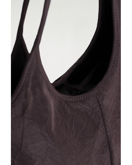 COS Purple Sculpted Tote Bag