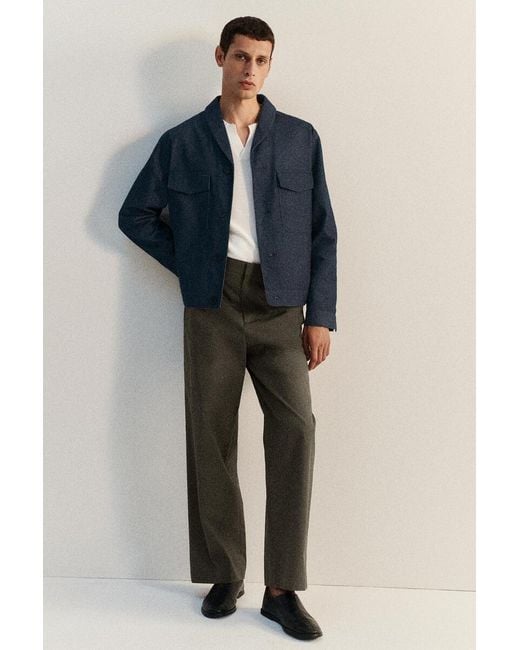COS Brown Cotton Wide-Leg Pants for men