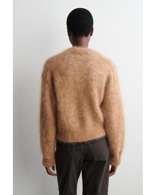 COS Natural Mohair-Wool Crew-Neck Sweater