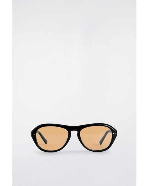 COS Black Oval-Frame Sunglasses for men