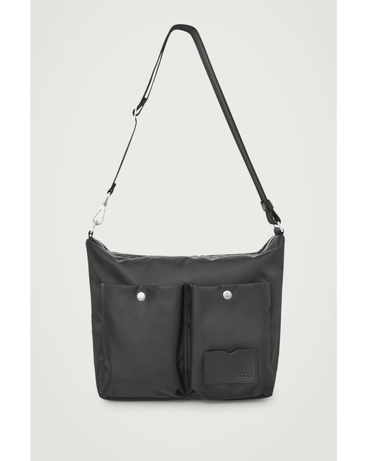 COS Black Utility Messenger - Nylon for men