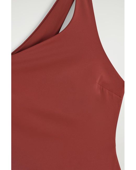 COS Red One-shoulder Swimsuit