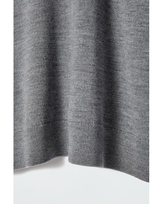 COS Gray Merino Wool Crew-Neck Jumper