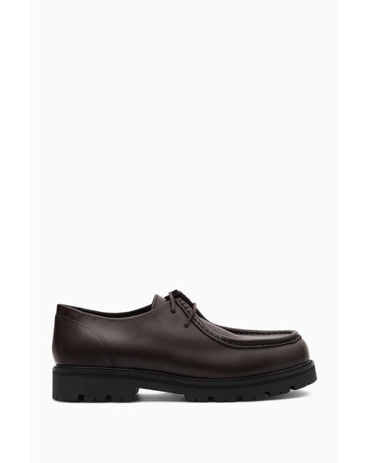 COS Black Chunky Leather Chukka Shoes for men