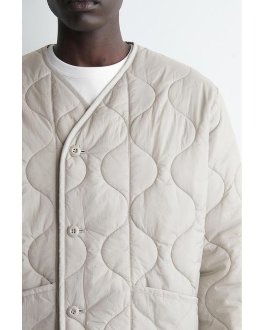 COS Gray Reversible Quilted Jacket for men