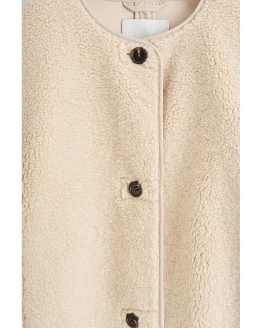 COS Natural Longline Teddy Jacket