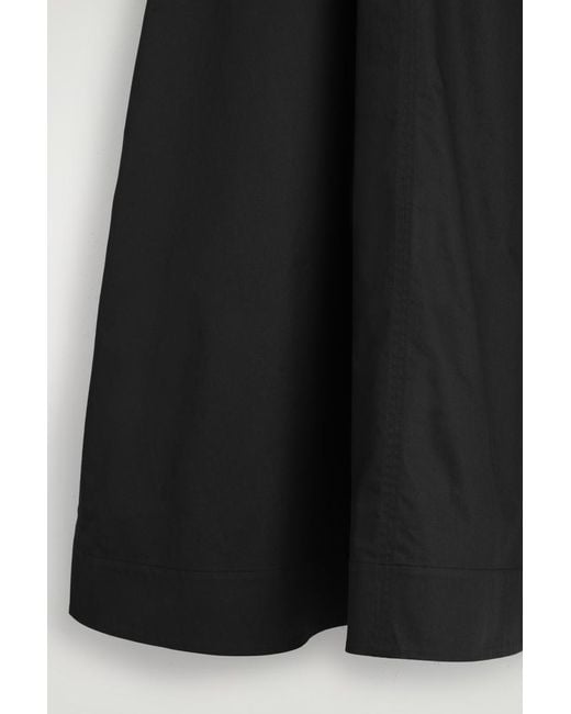 COS Black Tie-Back A-Line Mini Dress