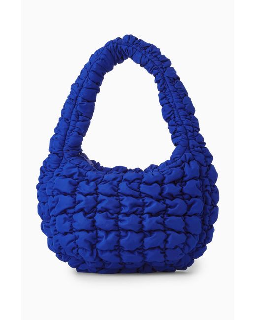 COS Cotton Quilted Mini Bag in Blue | Lyst