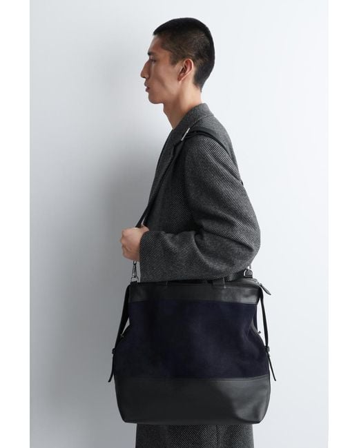 COS シティメッセンジャーバッグ - レザー COS City Messenger Bag in Blue for Men | Lyst