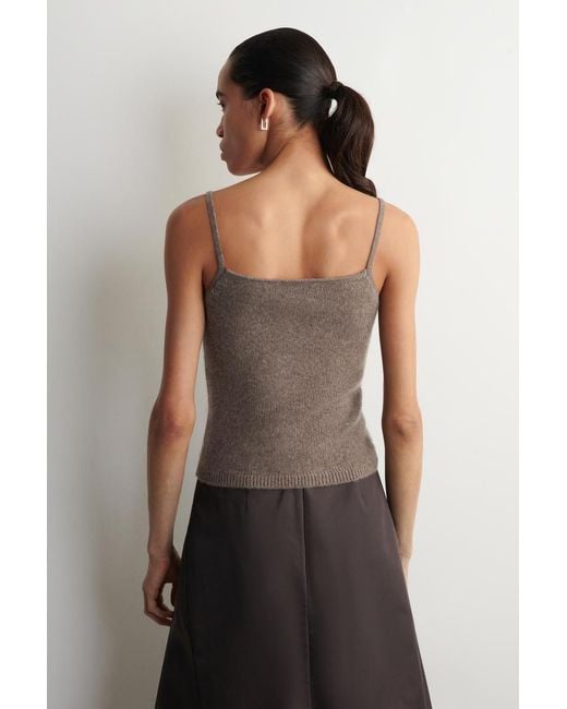 COS Brown Cashmere Tank Top