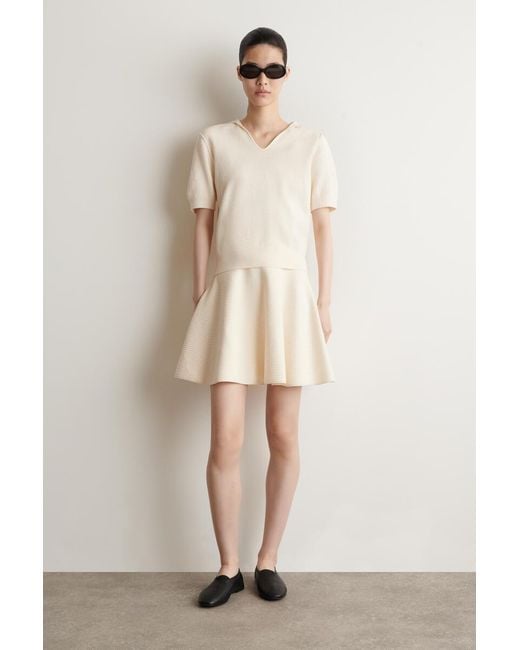 COS Natural Sailor-Collar Knitted Top