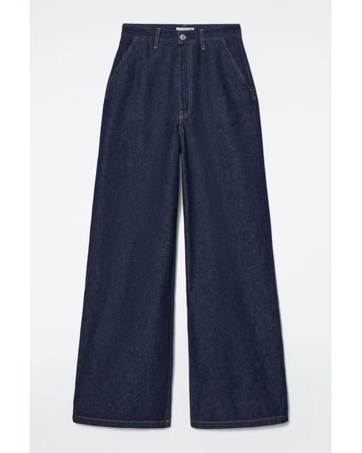 COS Blue Raw Denim Pants