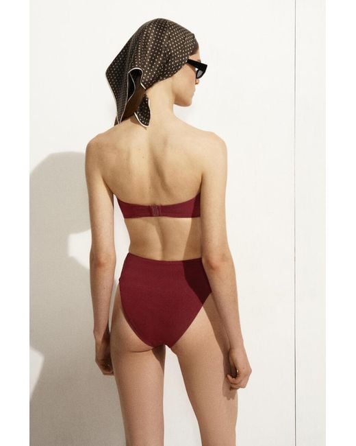 COS Twisted Textured Bandeau Bikini Top