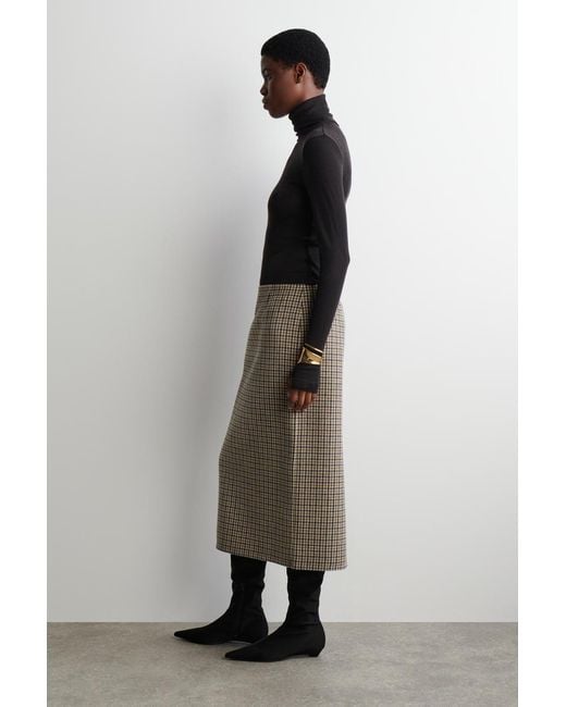 COS Black Merino Wool High-Neck Top