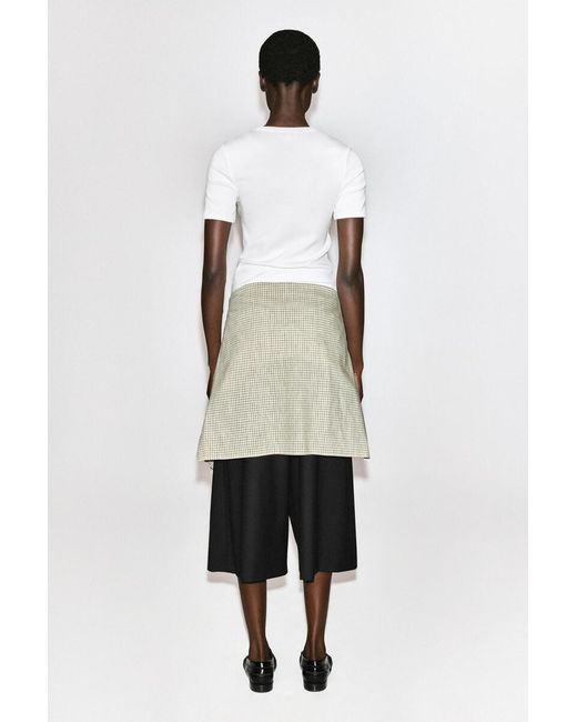 COS White Ribbed Henley T-Shirt