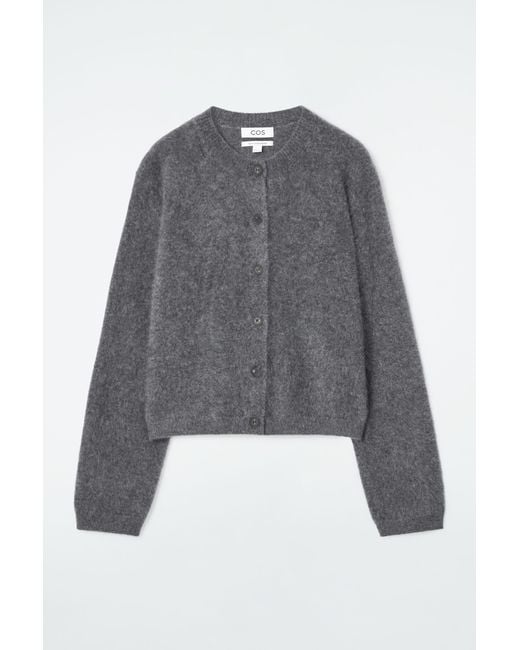 COS Gray Pure Brushed-cashmere Cardigan