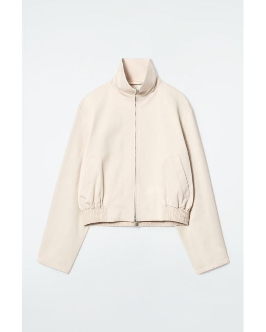COS Natural Funnel-neck Bomber Jacket