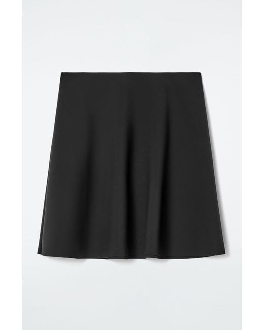 COS Black A-Line Scuba Mini Skirt
