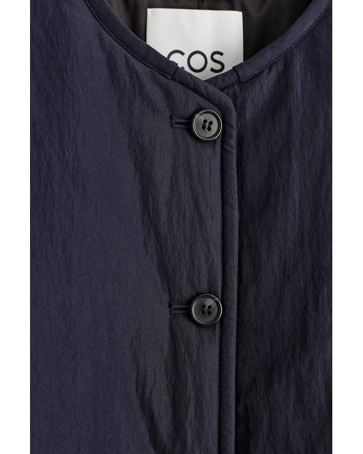 COS Blue Padded Cotton Liner Jacket