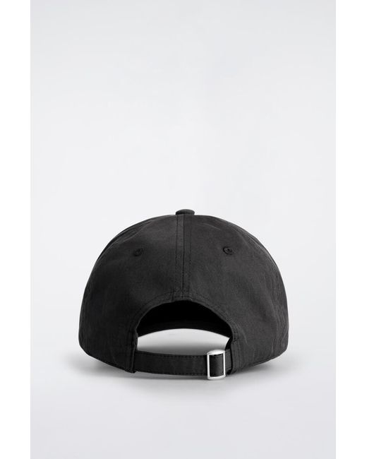 COS Black Cotton-Twill Baseball Cap for men