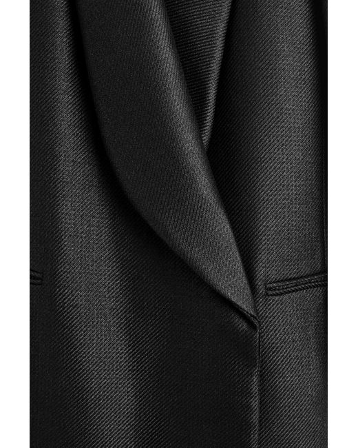 COS Black Tailored Metallic Wool-Blend Long Coat