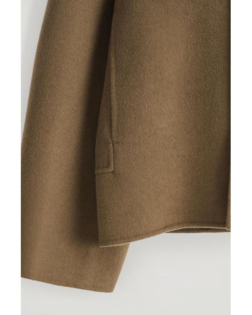 COS Natural Double-Faced Wool Short Pea Coat for men
