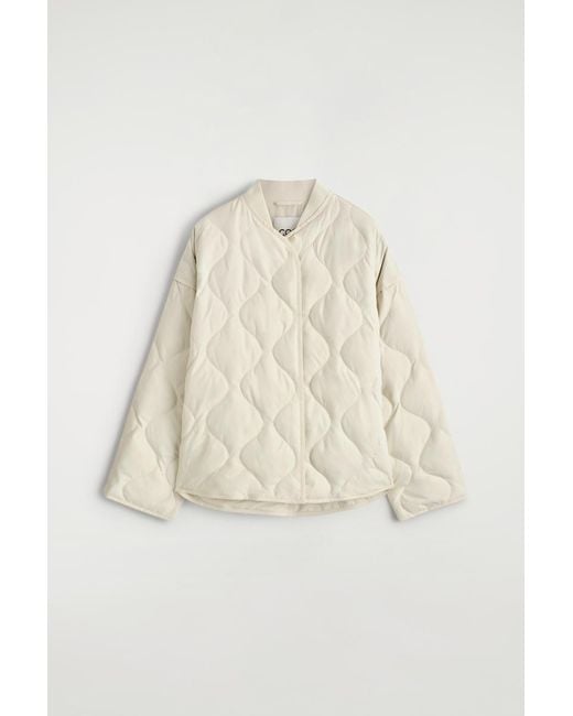 COS Natural Oversized Quilted Jacket