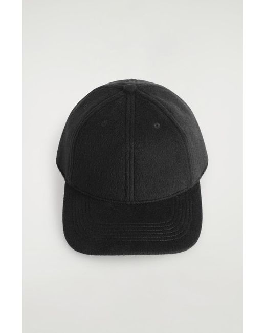 COS Black Wool-blend Baseball Cap for men