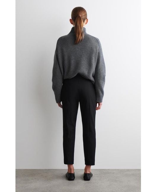 COS Black Slim-leg Cropped Trousers