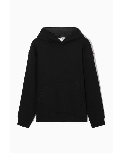 COS Black Double-layered Jersey Hoodie for men