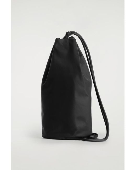 COS Black Drawstring Crossbody Bag