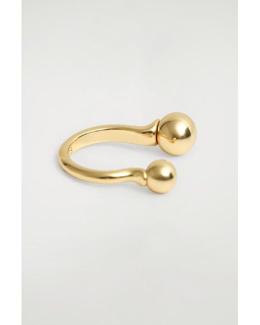 COS Metallic Floating Globe Ring
