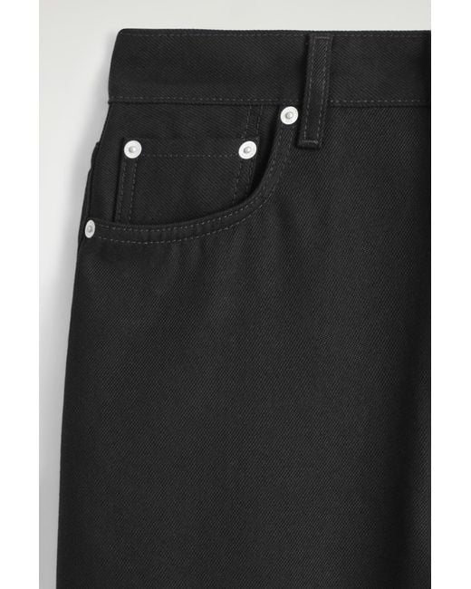 COS Black Dial Wide-Leg Jeans