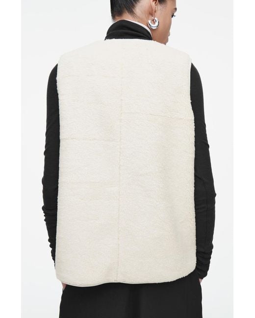 COS Natural Oversized Faux Shearling Gilet