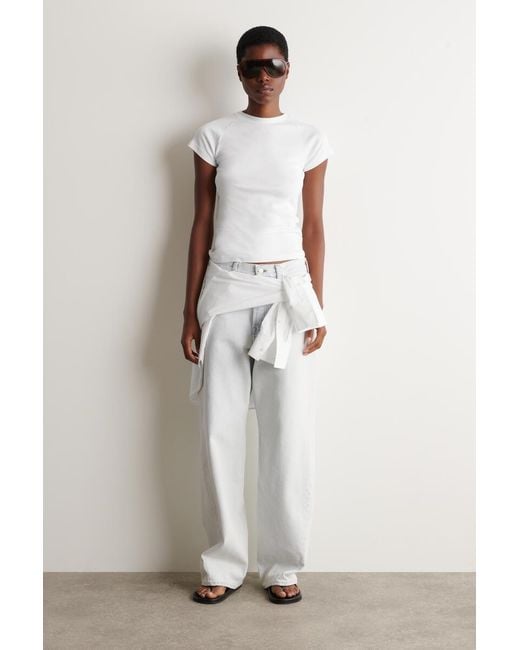 COS White Slim Cotton T-Shirt