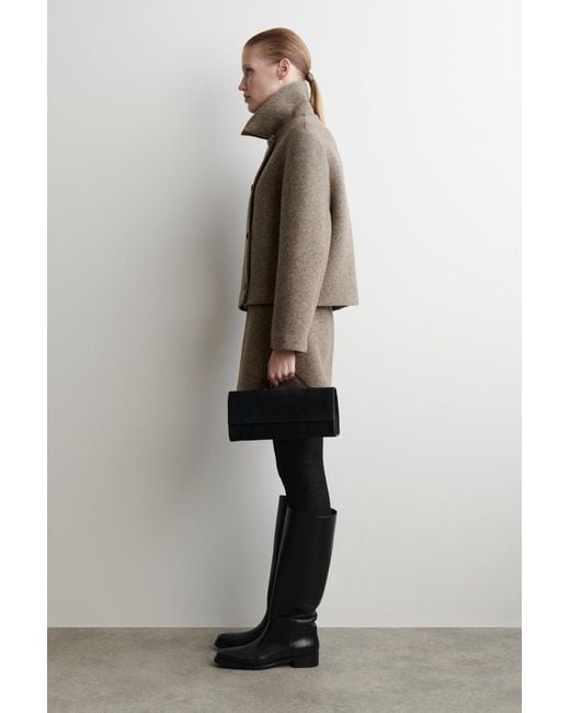 COS Natural Boiled Wool-Blend Short Jacket