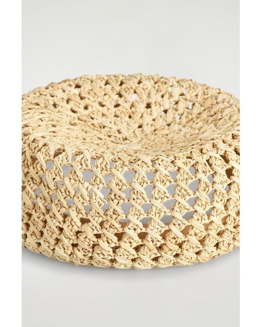 COS Natural Raffia Beret