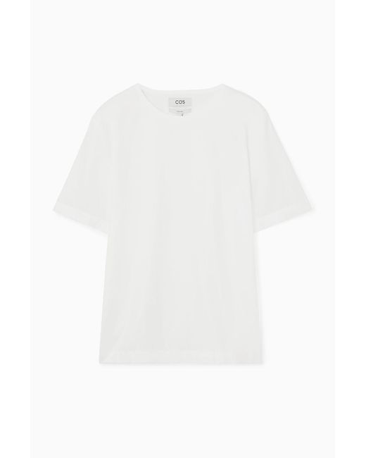 COS White Relaxed Short-sleeve T-shirt for men