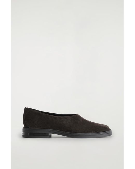 COS Black Chunky Suede Shoes