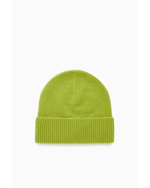 COS Green Pure Cashmere Beanie