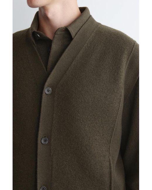 COS Green Buttoned Boiled-Wool Vest for men