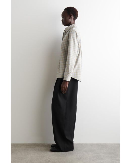 COS White Gingham Cotton Shirt