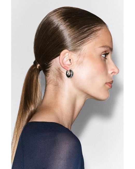 COS Multicolor Mini Chunky Hoop Earrings